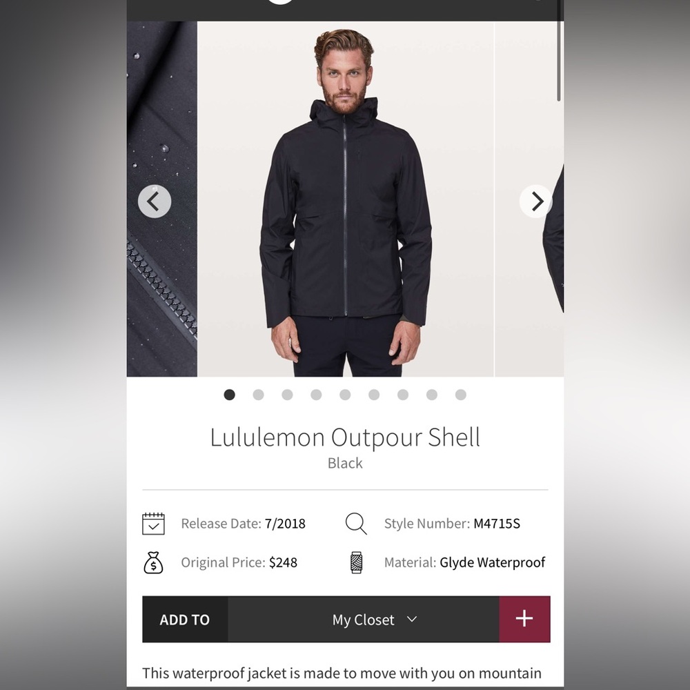 Lululemon Outpour Shell Jacket - Picture 10 of 11
